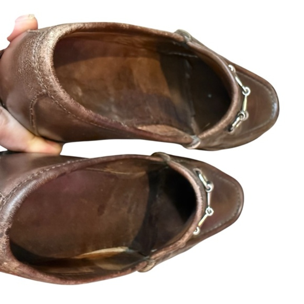 Gucci Men’s 8 Horsebit Loafers Brown Leather Silver Old Money Equestrian Classic - Picture 8 of 16